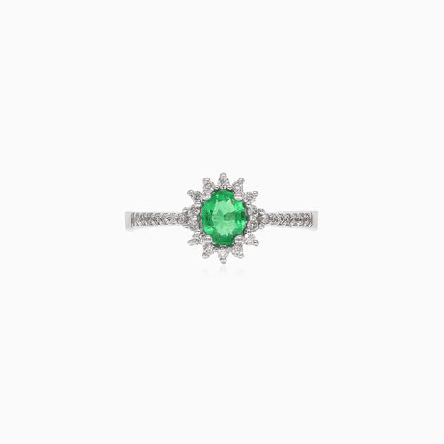 Zeitloser Ring mit Diamant und Smaragd