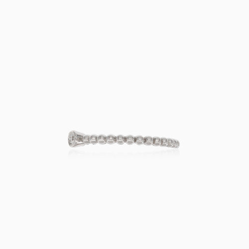 Bubbly diamond white gold ring