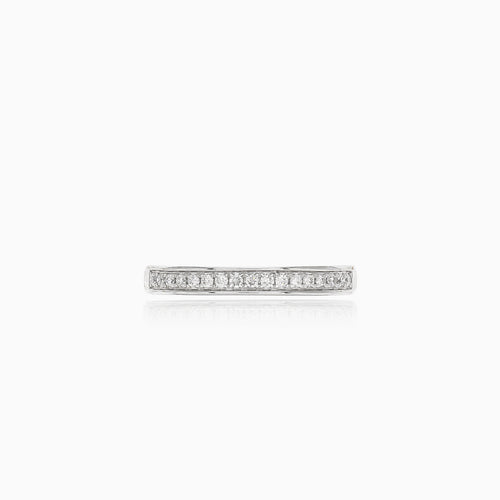 Minimalistischer Weißgold-Diamantring