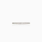 Anillo simple de oro blanco con diamantes