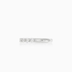 Sparkling white gold ring with diamonds