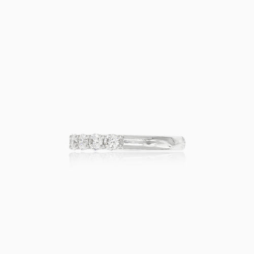 Sparkling white gold ring with diamonds