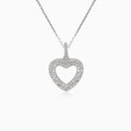 Colgante de diamante para mujer en forma de corazón brillante