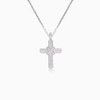 Impresionante colgante de cruz de oro con diamantes