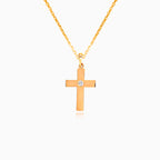 Pendentif croix fine avec diamant