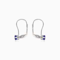 Classic round sapphire drop earrings