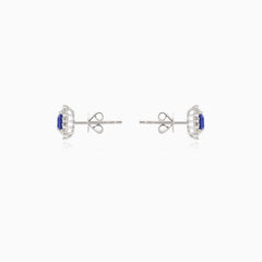Royal Saphir Diamant Weißgold Ohrringe