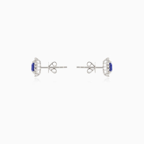 Royal Saphir Diamant Weißgold Ohrringe
