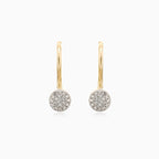 Glänzende Gelbgold-Diamant-Ohrringe