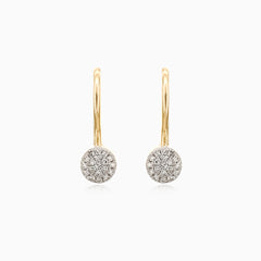 Glänzende Gelbgold-Diamant-Ohrringe