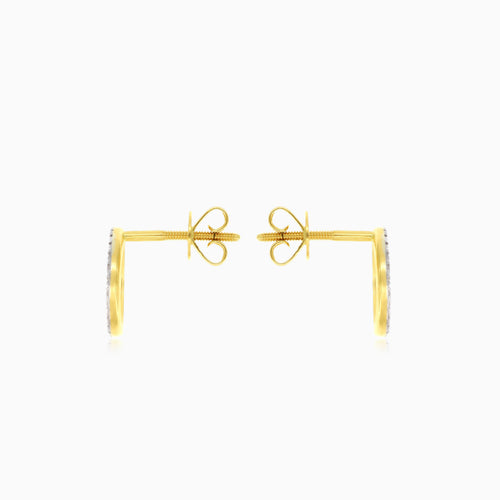 Boucles d'oreilles clous en diamant cercle