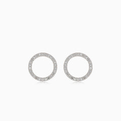 Diamant-Kreis-Ohrringe