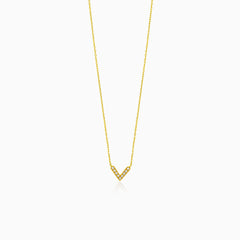 Collier sophistiqué avec diamant central en forme de V