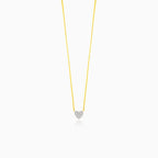 Tiny heart necklace with Diamonds