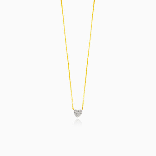 Tiny heart necklace with Diamonds