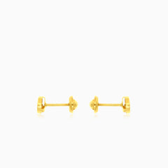 Boucles d’oreilles puces en zircon cubique taille ronde avec sertissage clos