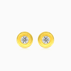 Boucles d’oreilles puces en zircon cubique taille ronde avec sertissage clos