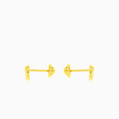 Boucles d'oreilles puces en zircon cubique solitaire en forme de cœur