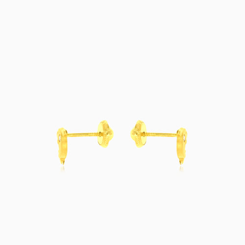 Gelbgold-Ohrstecker mit Meeresdelfin-Motiv