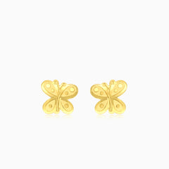 Boucles d'oreilles puces papillon