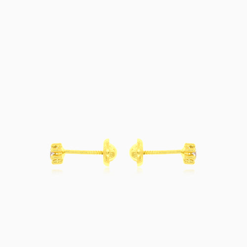 Runde Acht-Krappen-Zirkonia-Ohrstecker