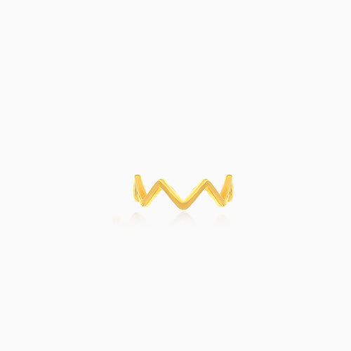 Zickzack-Ring aus Gold