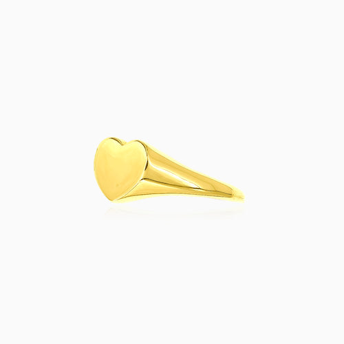 Lieblicher Herzring aus Gelbgold