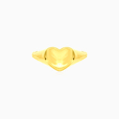 Lieblicher Herzring aus Gelbgold