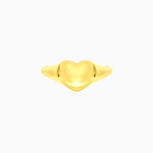 Lieblicher Herzring aus Gelbgold