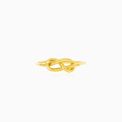Goldene Infinity-Knoten-Ring