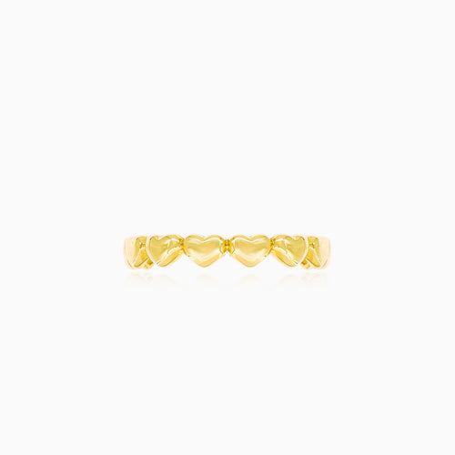 Wunderschöner herzförmiger Ring aus Gelbgold