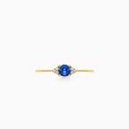 Blauer Saphir-Ring aus Gelbgold