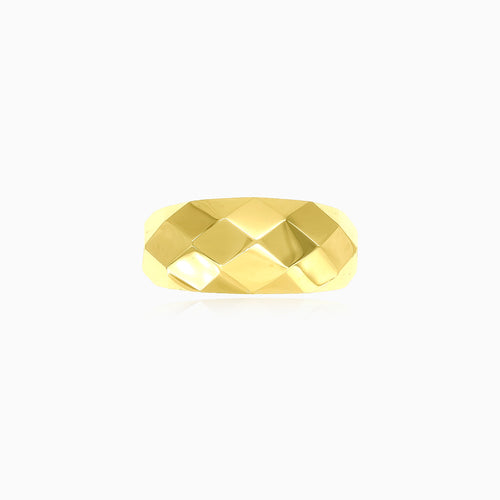 Polierter strahlender Gelbgoldring