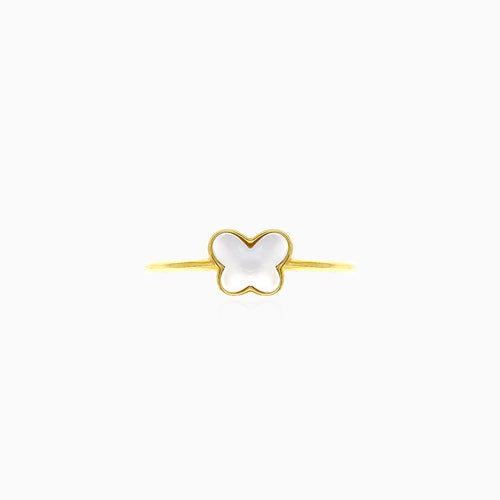 Schmetterlingsring aus Gelbgold