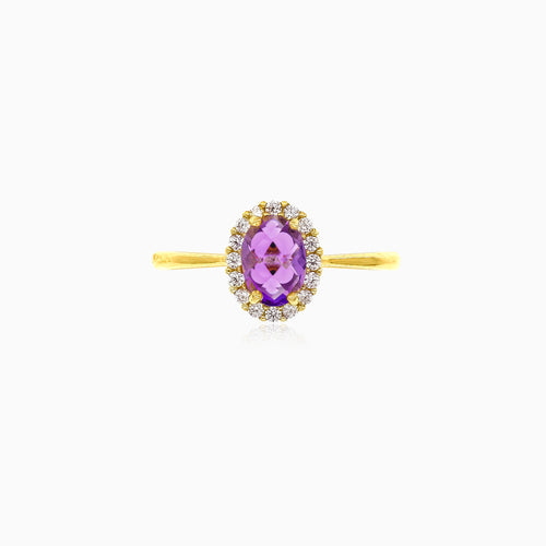Amethyst-Goldring aus Gelbgold