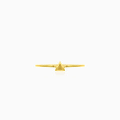 Gold triangle ring