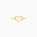 Lieblicher Damenring aus Gelbgold mit Herzmotiv