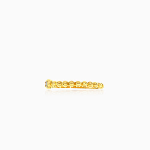 Goldener Glow-Ring mit Zirkonia-Eleganz