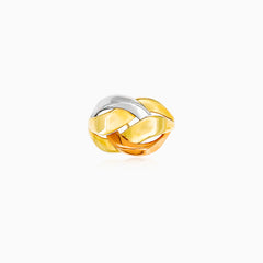 Gedrehter Ring aus mehrfarbigem Gold