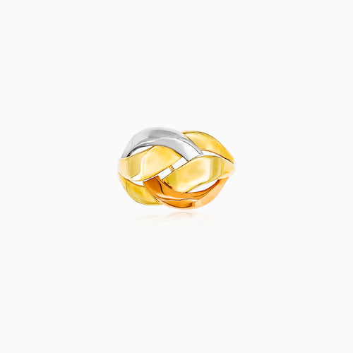 Gedrehter Ring aus mehrfarbigem Gold
