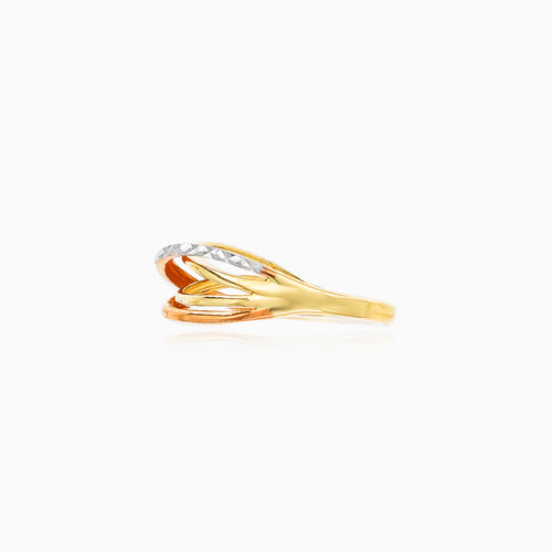 Tri-gold harmony ring