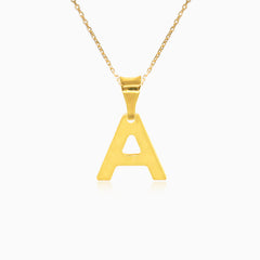 Zlatý přívěsek písmene "A"