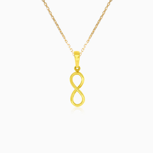 Glänzender Gelbgold-Unendlichkeitsanhänger