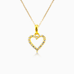 Oslnivý přívěsek srdce se zirkony z obou stran