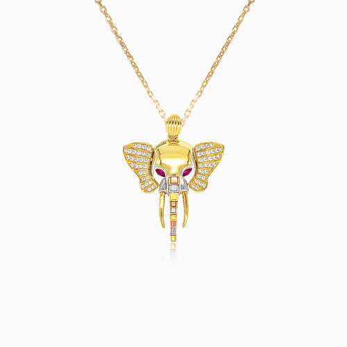 Pendentif éléphant en or