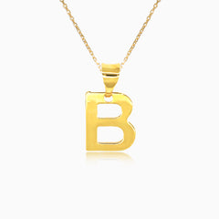 Zlatý přívěsek písmene "B"