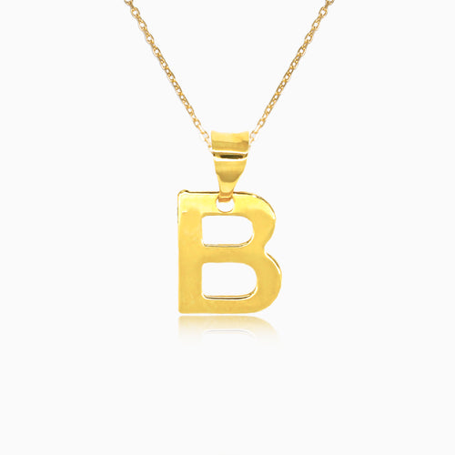 Pendentif en or lettre "B"
