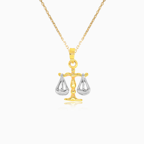 Goldener Anhänger des Sternzeichens Waage