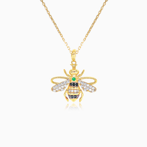 Zlato - barevný přívěšek včela