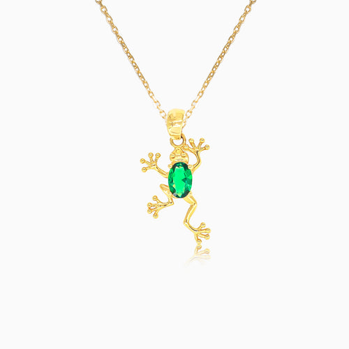 Pendentif grenouille délicat en or